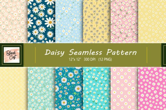 Download Daisy Seamless Pattern Paper - Pattern paper Collection