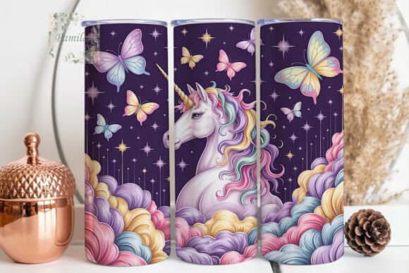 Download Magical Unicorn Butterfly 20oz Skinny Tu - Unicorn butterfly Collection