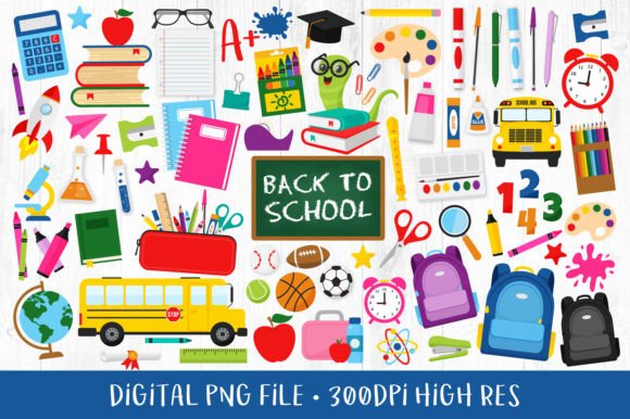 Download School Clipart Bundle - School clipart Collection