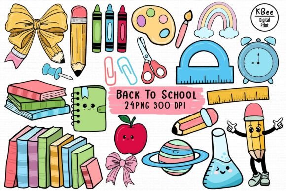 Download Back to School Png, Retro School Clipart - School clipart Collection