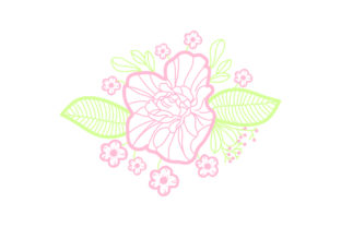 Download Purple Flowers Embellishment Outline - Light Colors - Premium Resources
