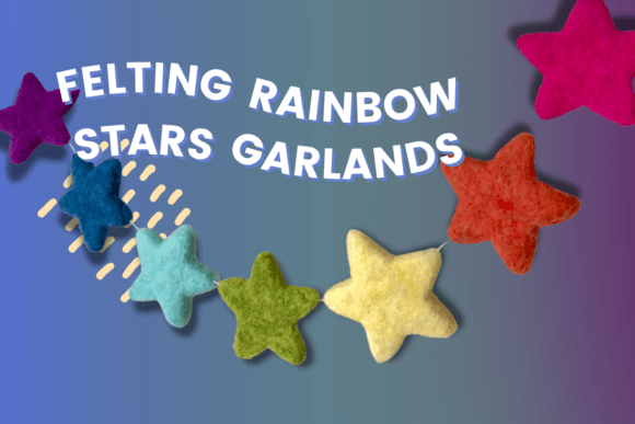 Download Felting Rainbow Stars Garlands - Rainbow stars Collection