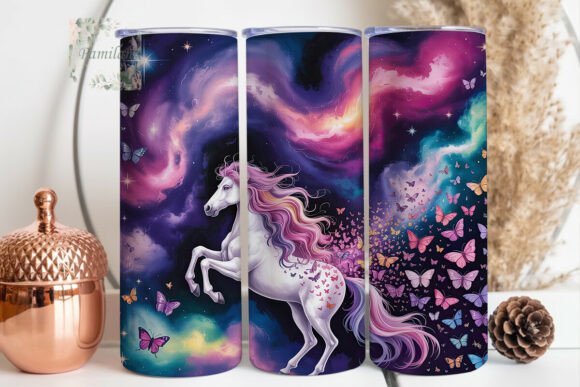 Download Unicorn Butterfly Galaxy 20oz Wrap - Unicorn butterfly Collection