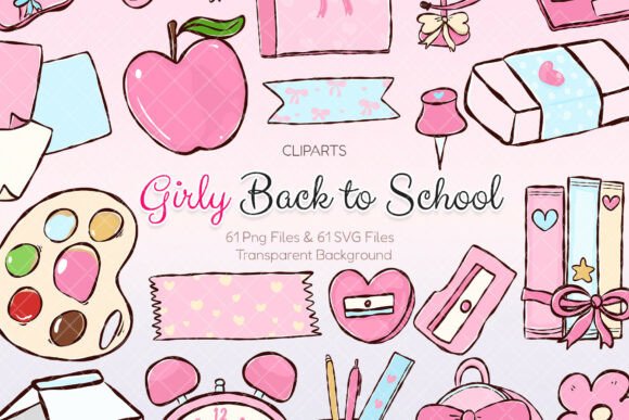 Download Girly Back to School Clipart - School clipart Collection