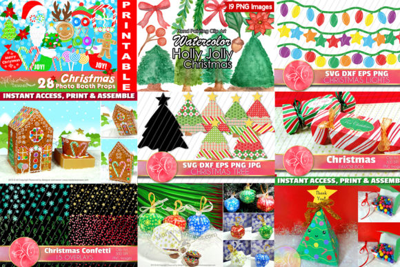 Download Christmas Crafts, 14 DIY Projects Bundle - Craft Collection