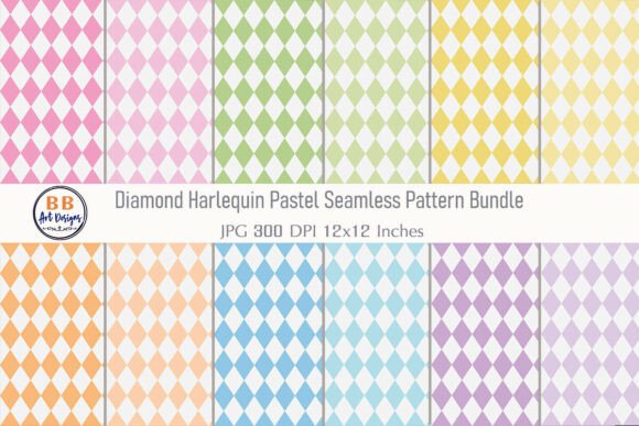 Download Pastel Diamond Harlequin Pattern Paper - Pattern paper Collection