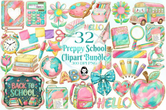 Download Preppy Back to School Clipart - School clipart Collection