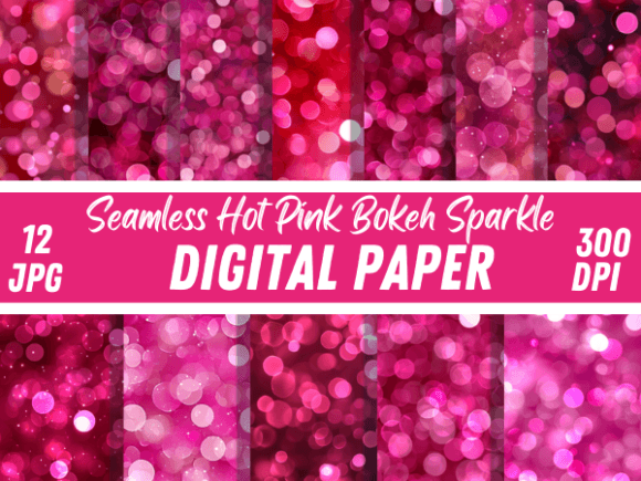 Download Hot Pink Sparkle Bokeh Crafted Patterns - Craft Collection