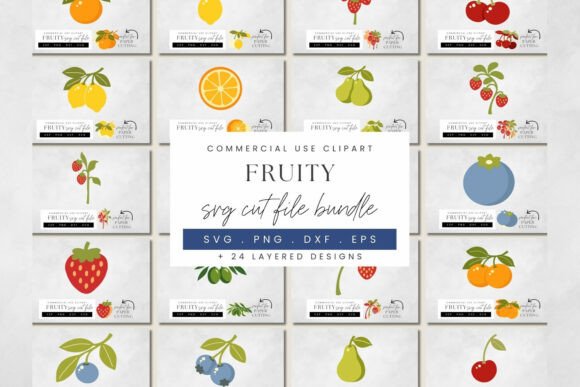Download Fruit Papercraft SVG Cut Files, Layered - Craft Collection