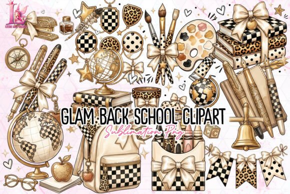 Download Glam Back School Clipart PNG - School clipart Collection
