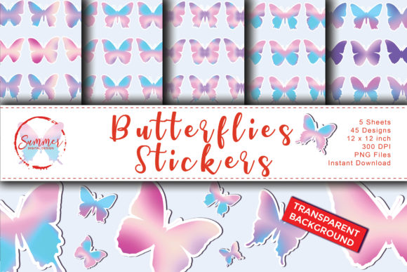 Download Cute Unicorn Butterfly Sticker Sheets - Unicorn butterfly Collection