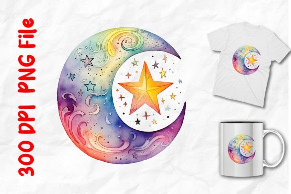 Download Rainbow Stars and Moon - Rainbow stars Collection