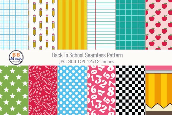 Download Back to School Pattern Paper Background - Pattern paper Collection
