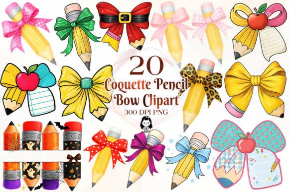 Download Coquette Pencil Bow School Clipart - School clipart Collection