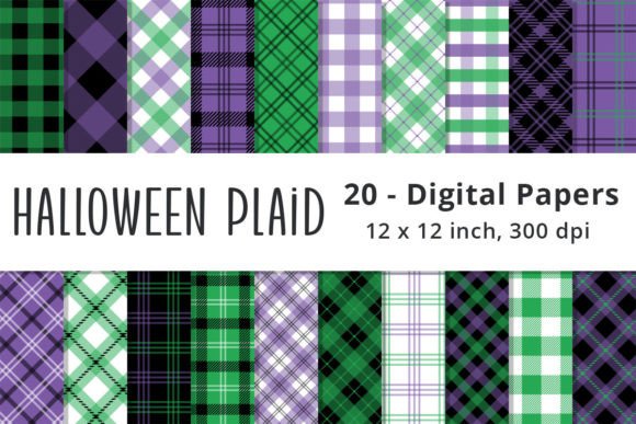 Download Seamless Halloween Plaid Pattern Paper - Pattern paper Collection